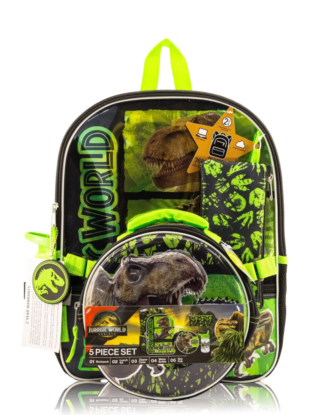SET MOCHILA JURASSIC 5 PZS