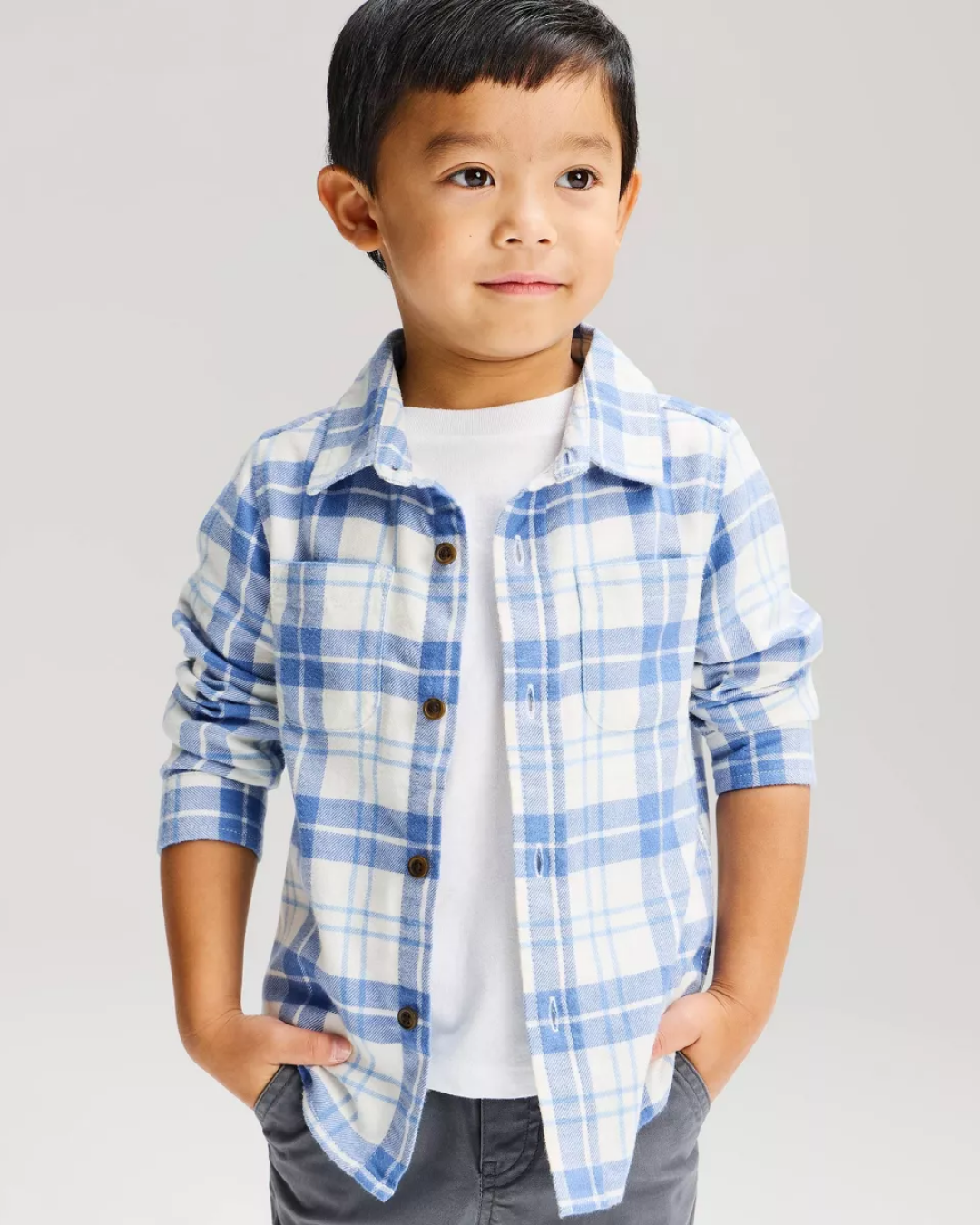 CAMISA MANGA LARGA CUADRICULADA