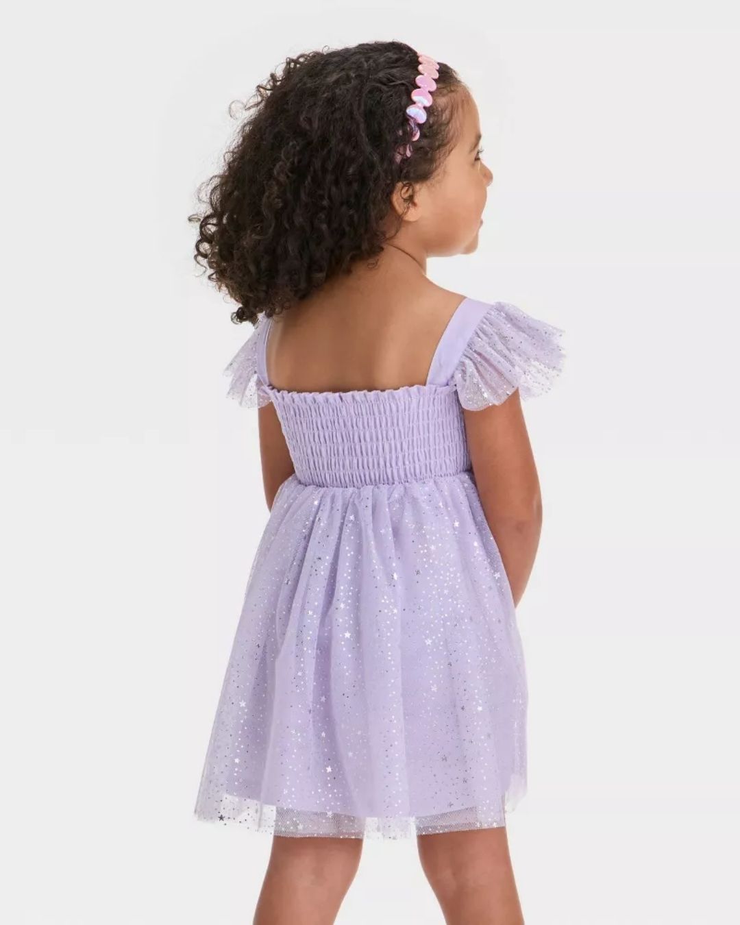 VESTIDO TUL FLORES MORADO