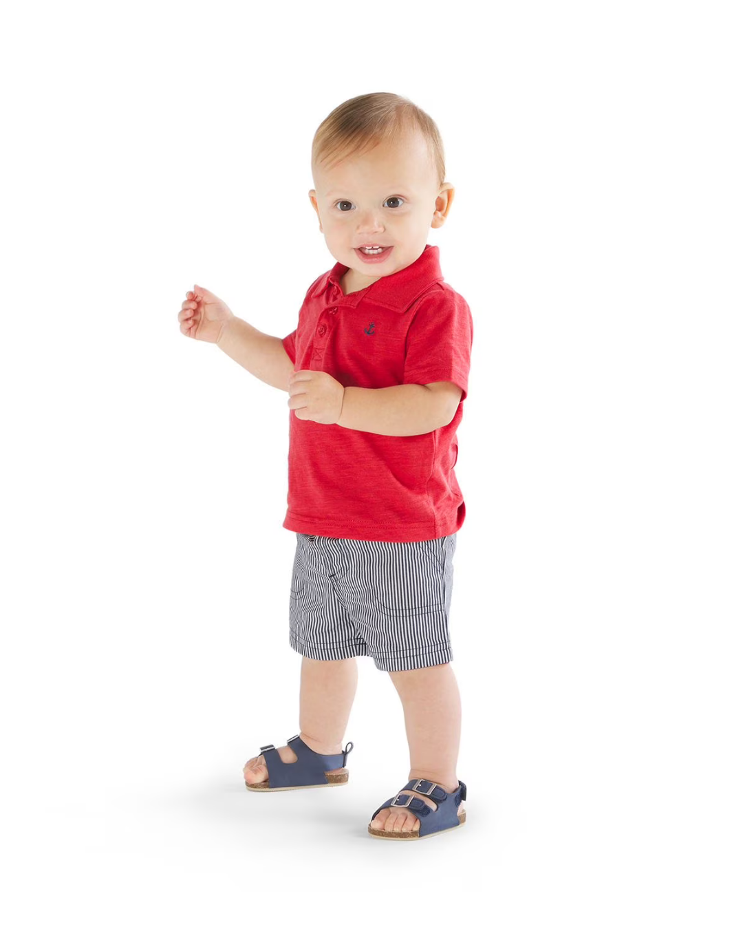 TRAJE 3 PZS CAMISA ROJA POLO