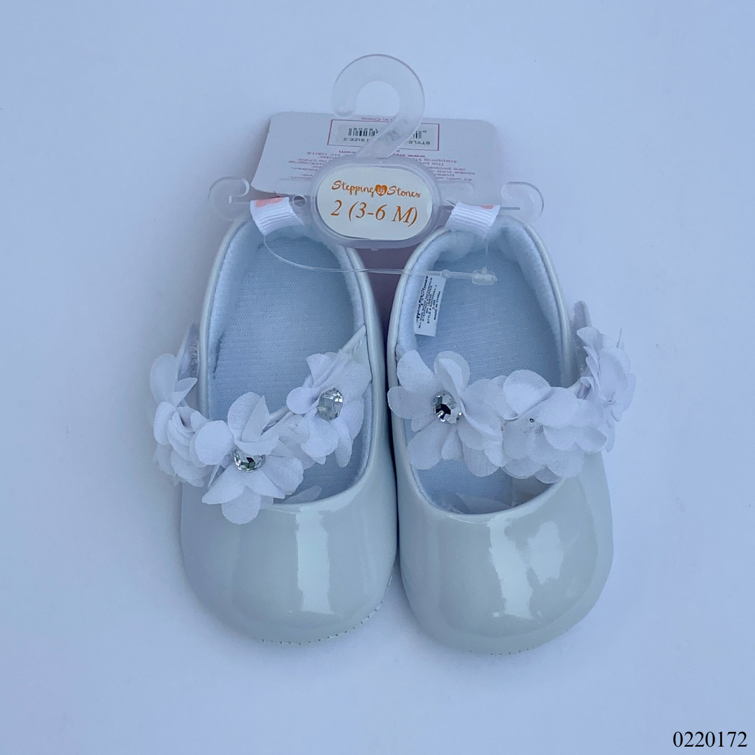 ZAPATOS NIÑA FLORES BLANCO
