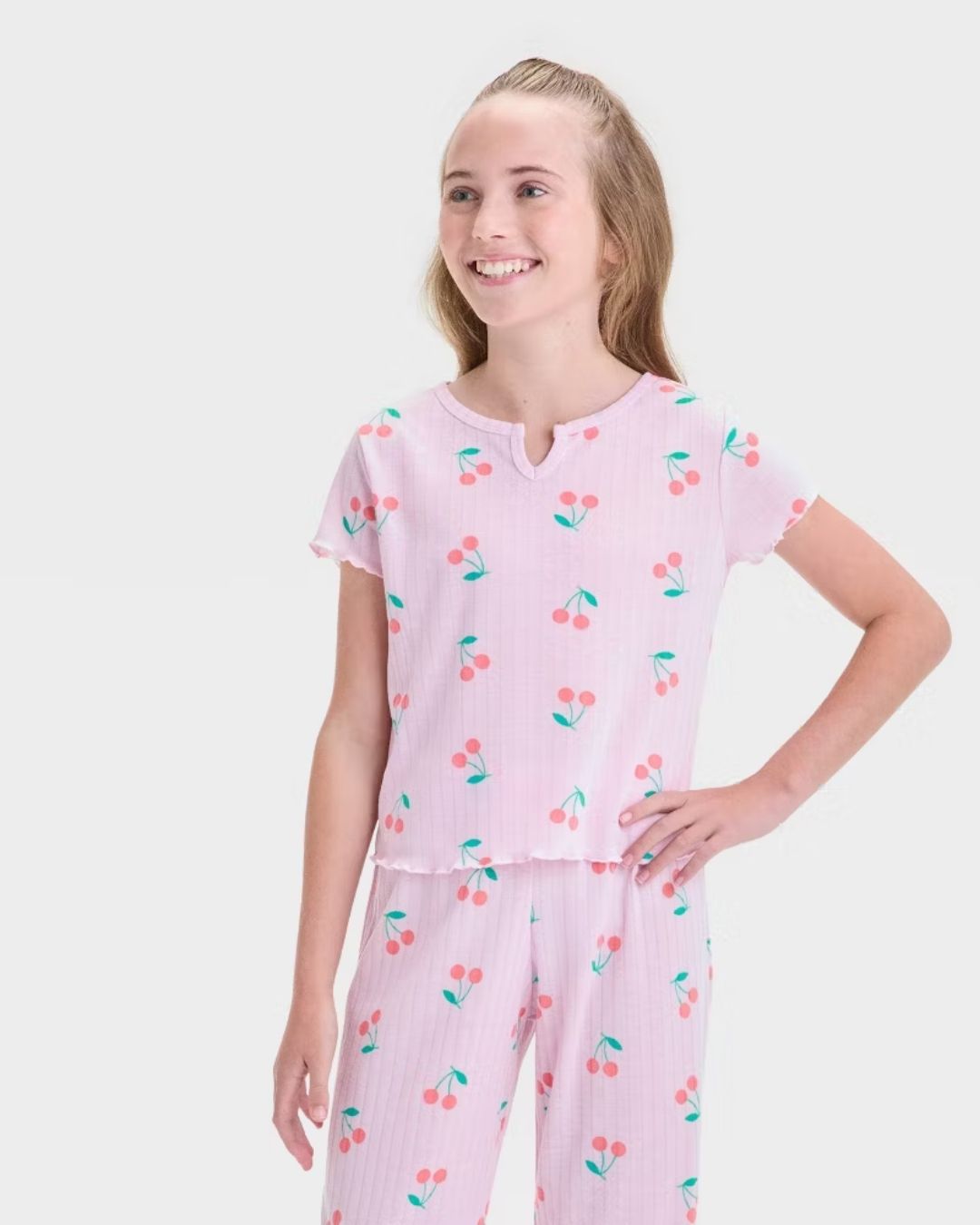 PIJAMA ROSADA CEREZAS GIRL