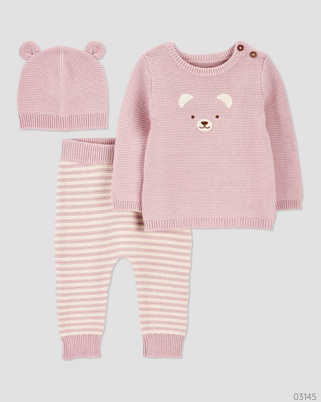 TRAJE 3PZS CARTER´S OSO ROSA