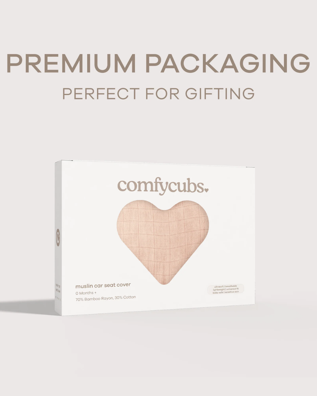COBERTOR ROSA SILLA Y COCHE COMFYCUBS