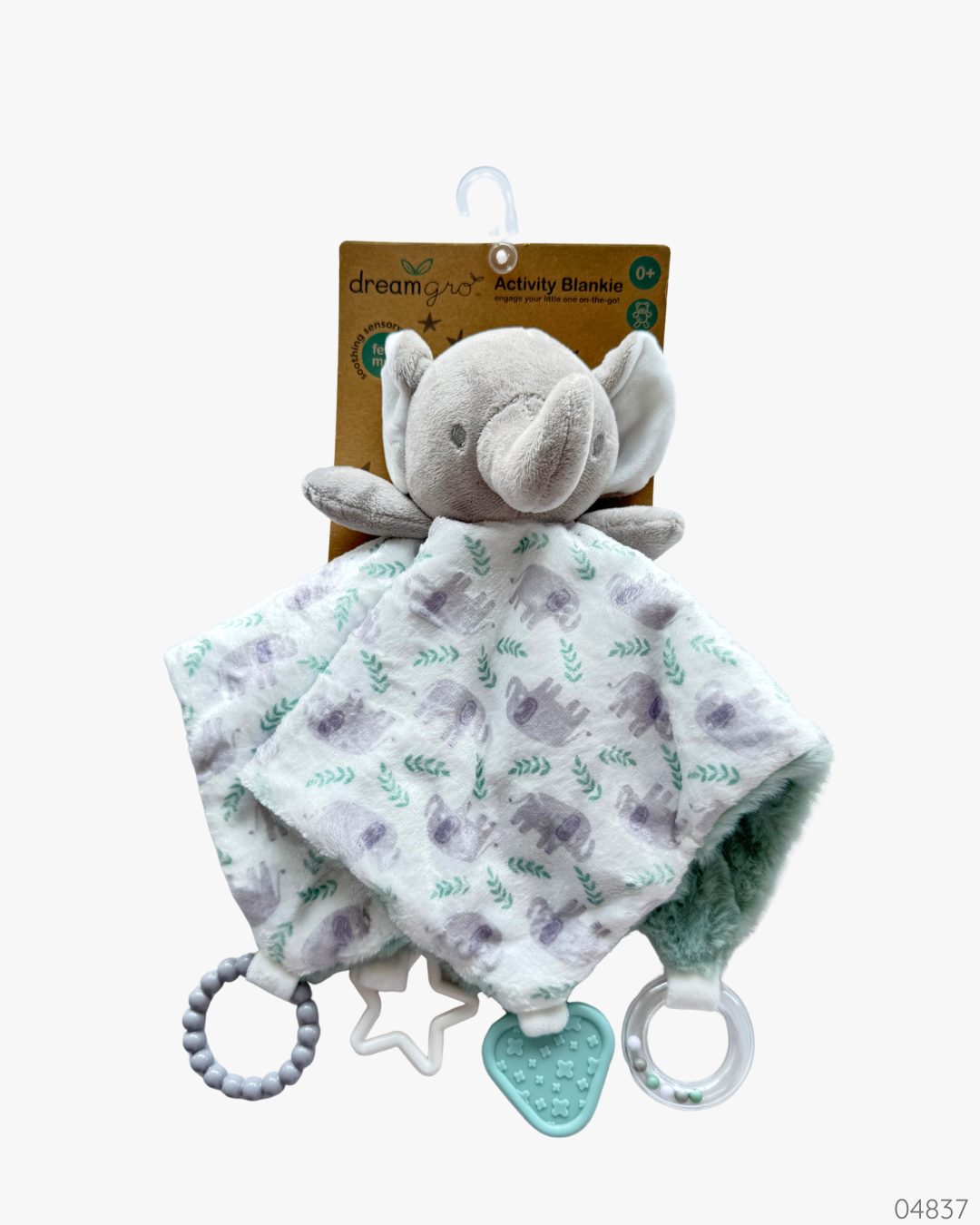 MANTITA ACTIVIDADES ELEFANTE GRIS VERDE
