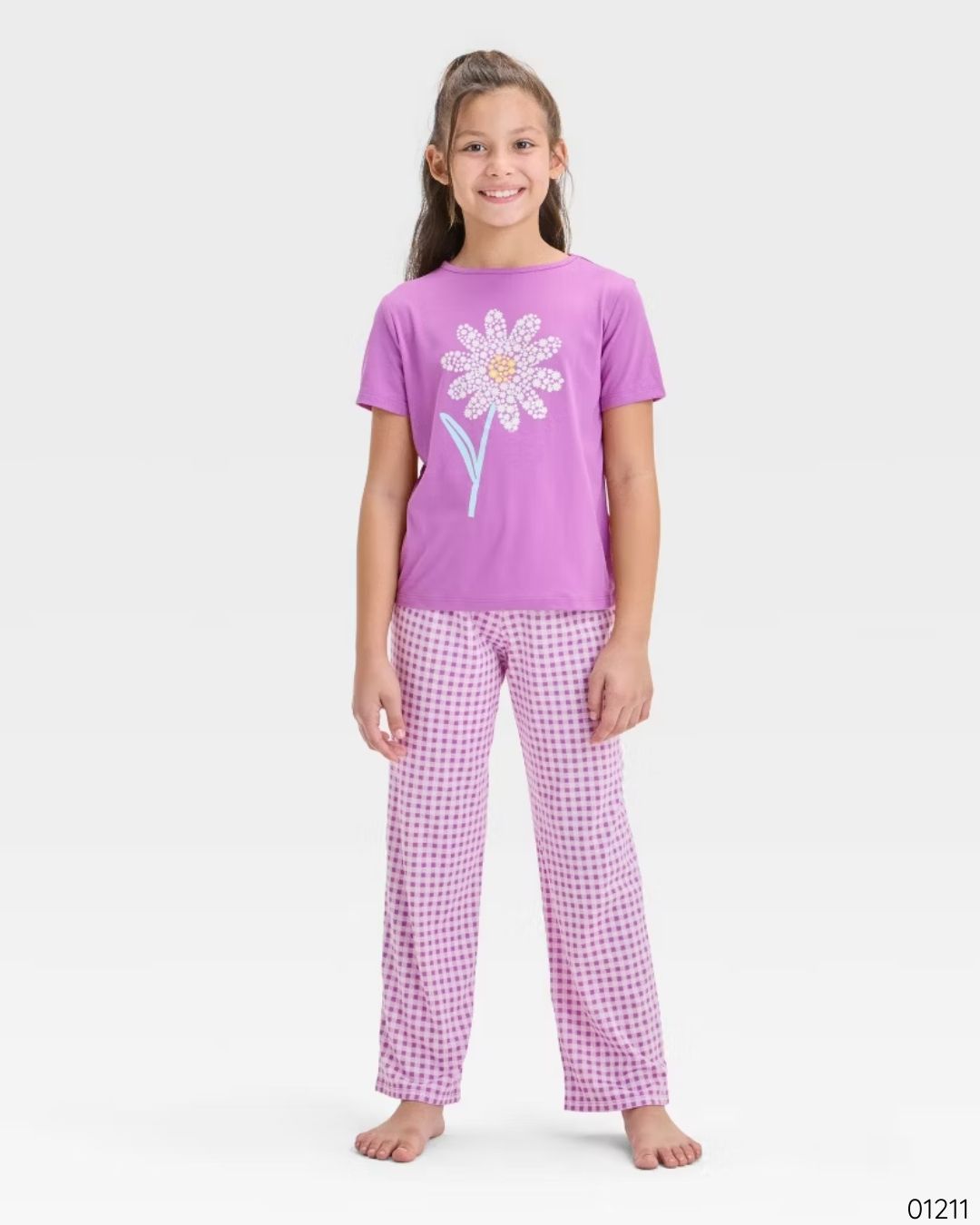 PIJAMA MORADA FLOR 3 PZS