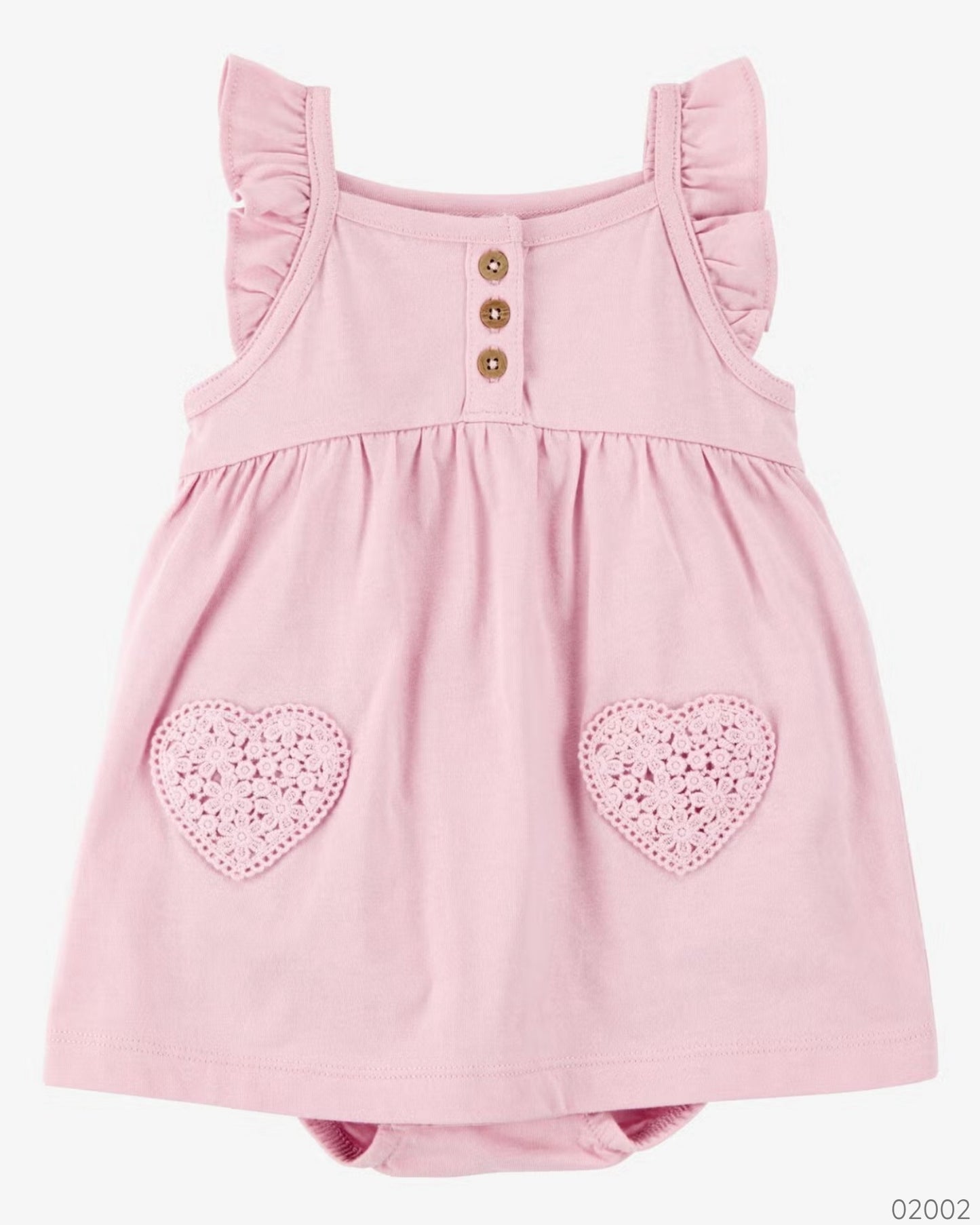 ROMPER CORAZONES CARTERS ROSA S/M