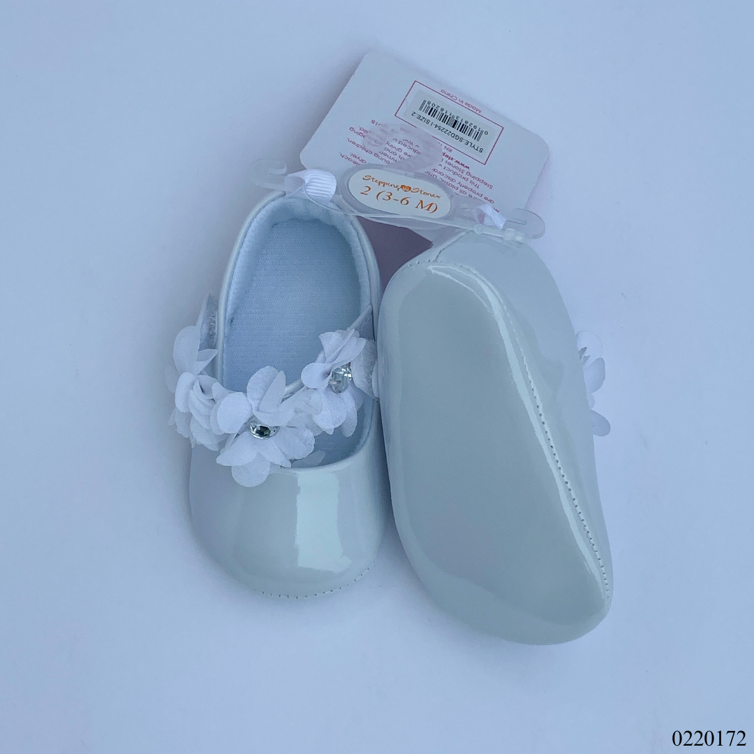 ZAPATOS NIÑA FLORES BLANCO