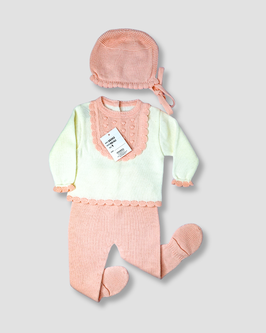 TRAJE TEJIDO ROSADO BLANCO 02717
