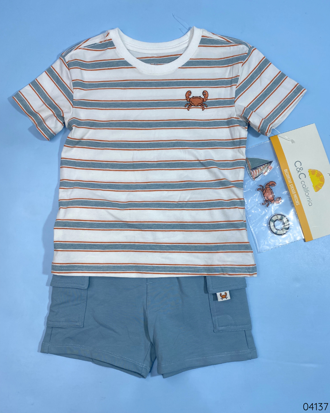 TRAJE 3PZS CAMISA RAYADA CANGREJO