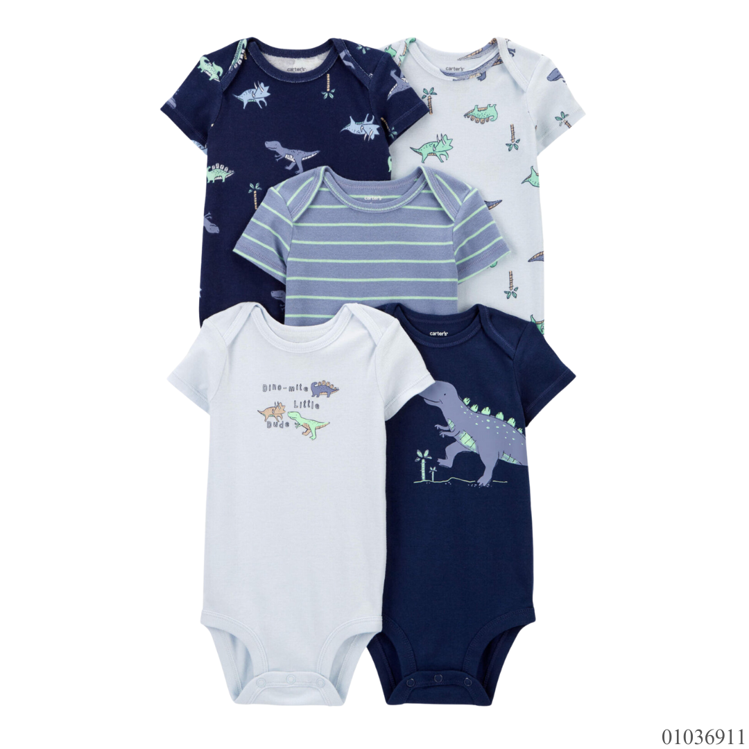 MAMELUCO NIÑO 5 PZS DINOSAURIO AZUL