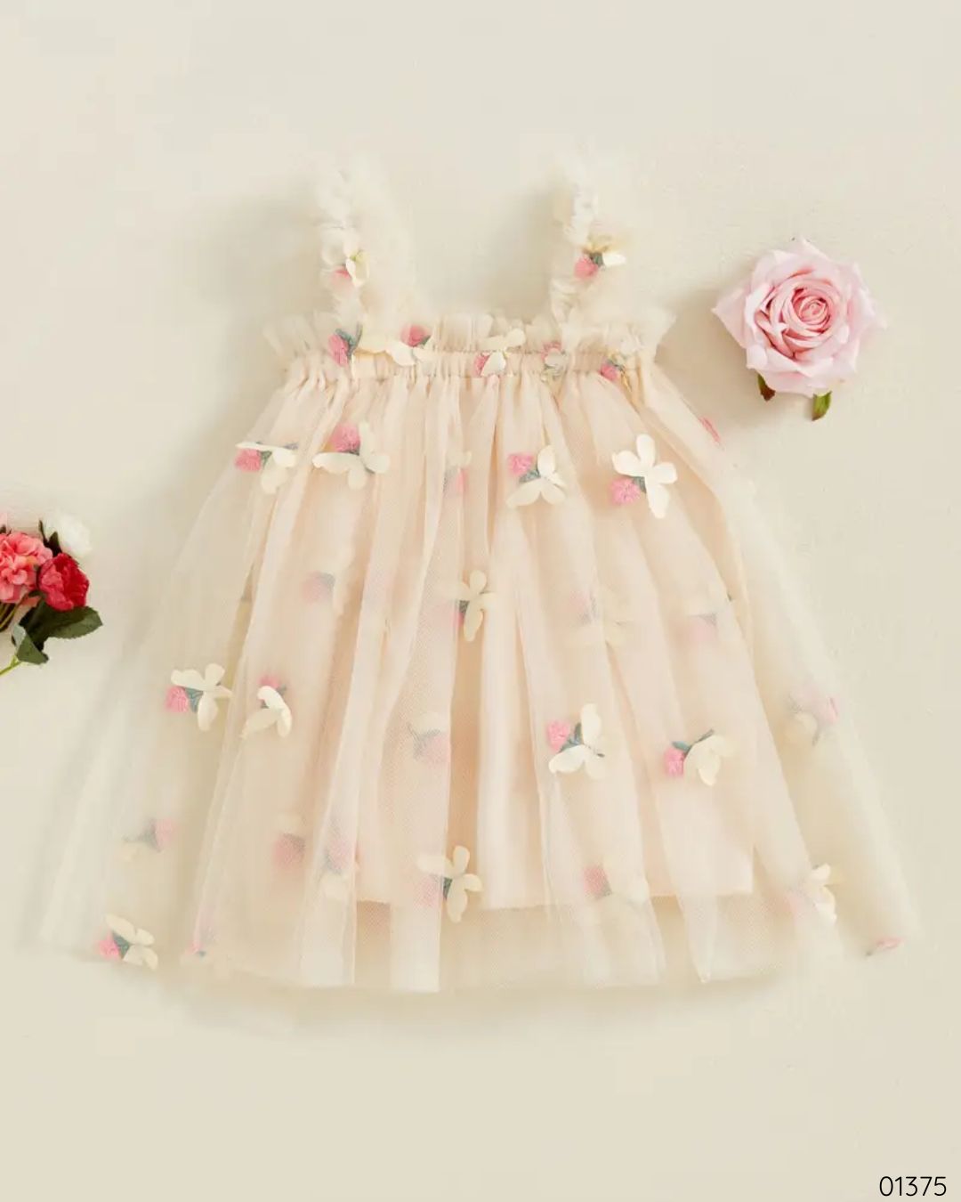 VESTIDO AMARILLO TUL MARIPOSAS