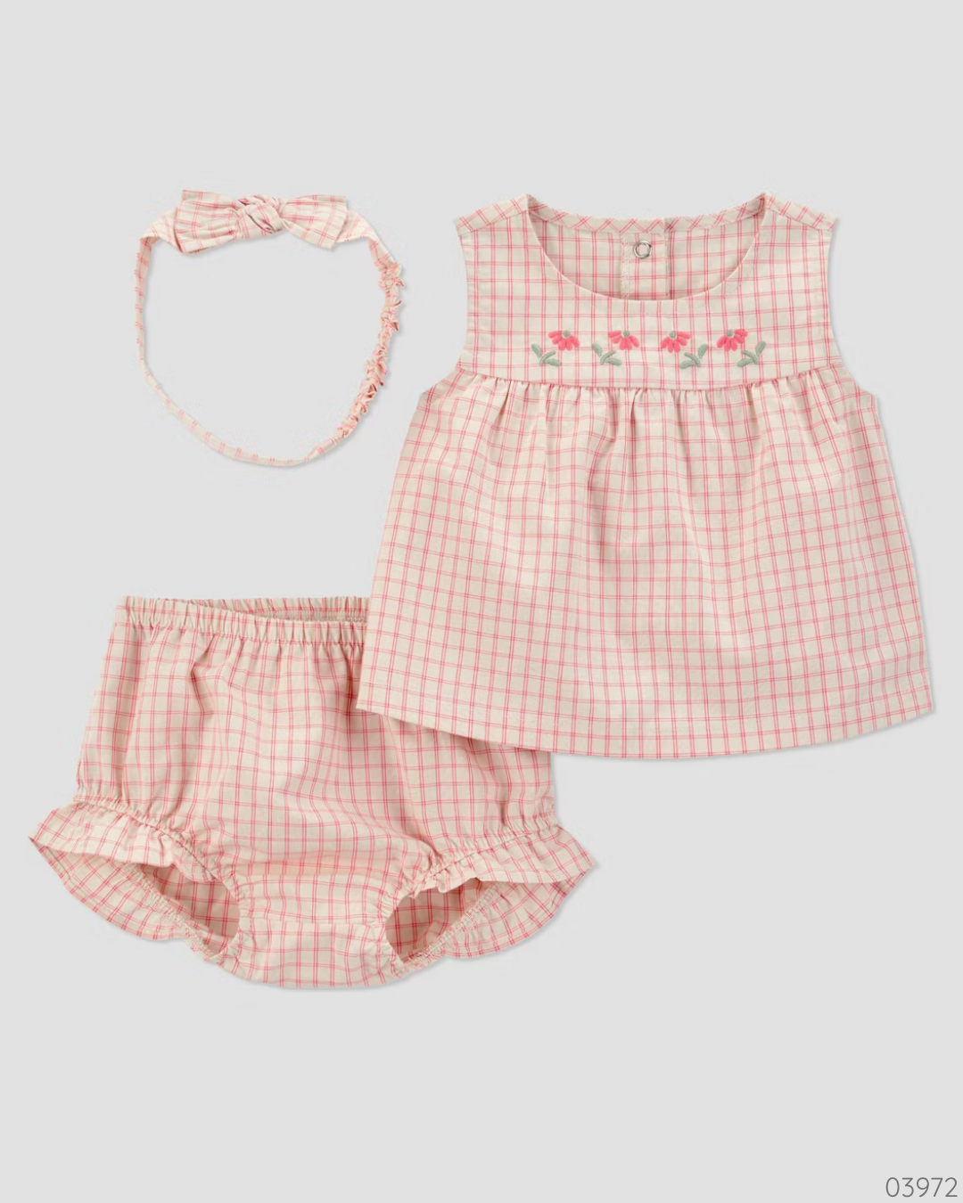VESTIDO FLORES 3PZS