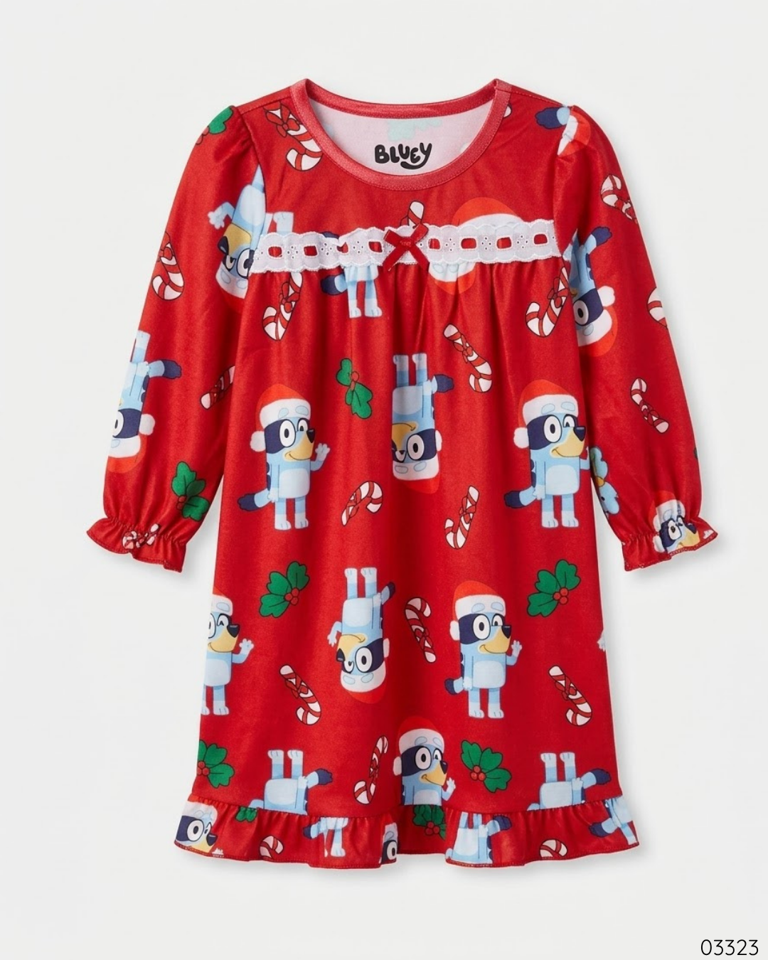 PIJAMA BLUEY ROJO NIÑA