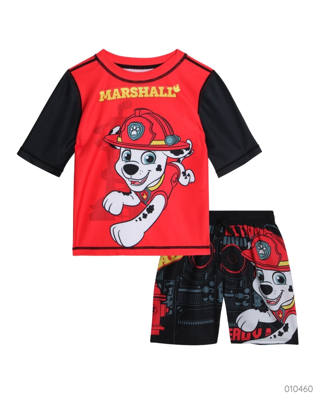 TRAJE DE BAÑO 2 PZS MARSHAL ROJO NEGRO UPF 50+