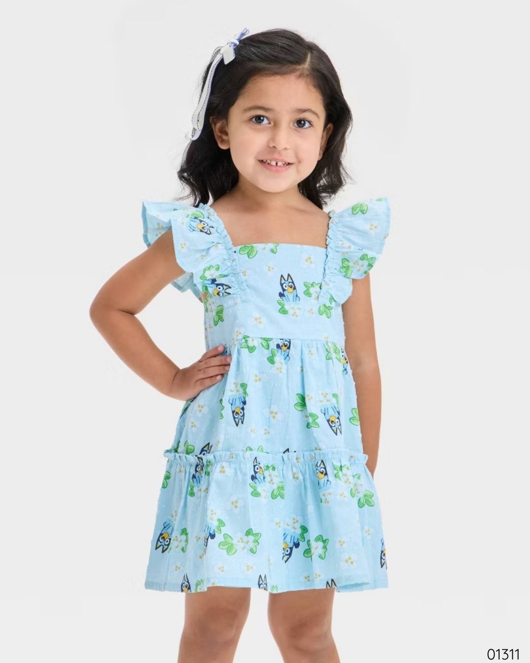 VESTIDO BLUEY FLOREADO AZUL