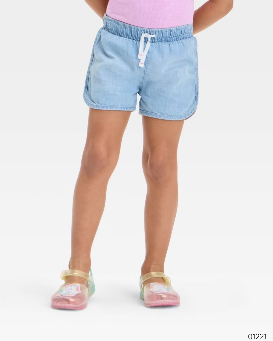 SHORT AZUL CLARO CAT & JACK CORDONES