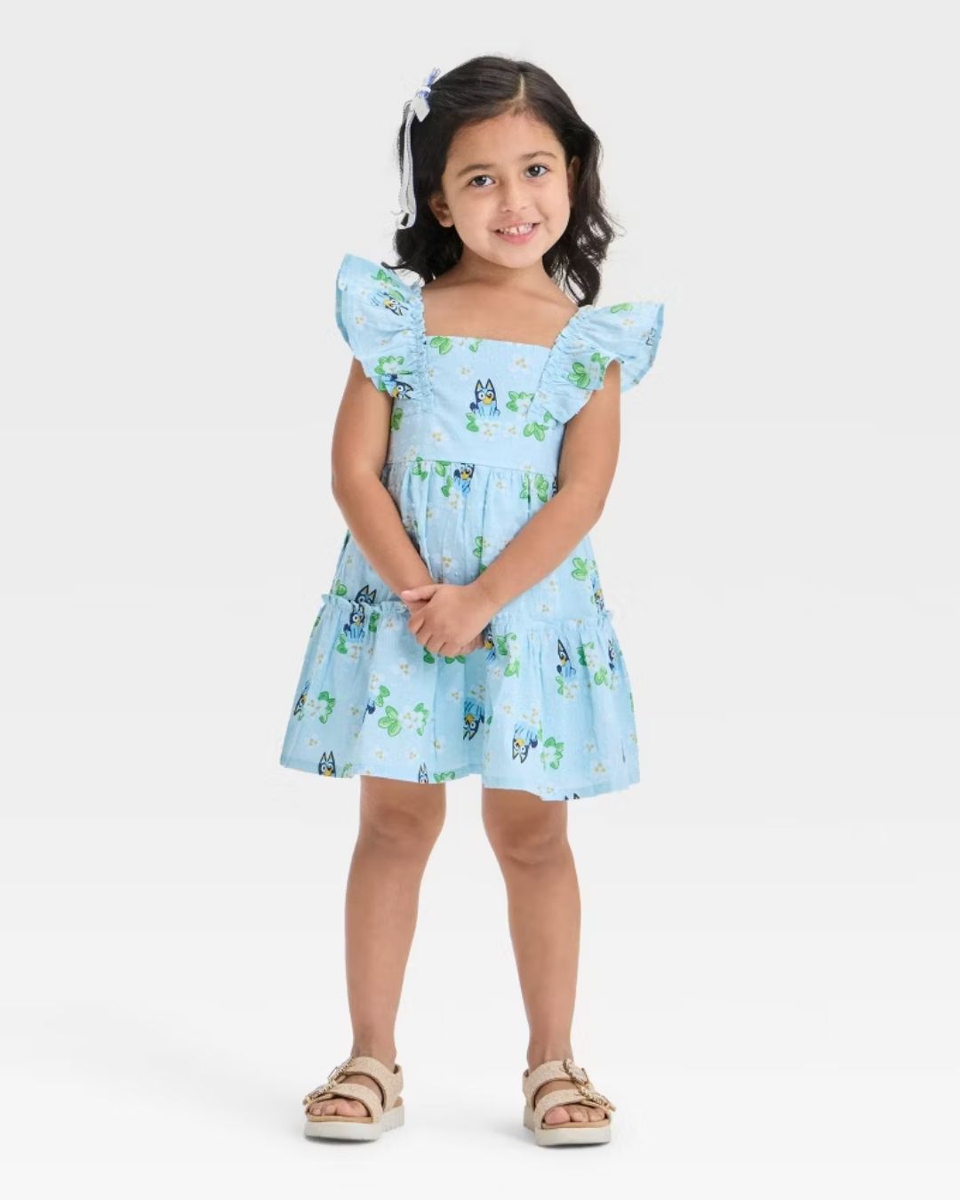 VESTIDO BLUEY FLOREADO AZUL