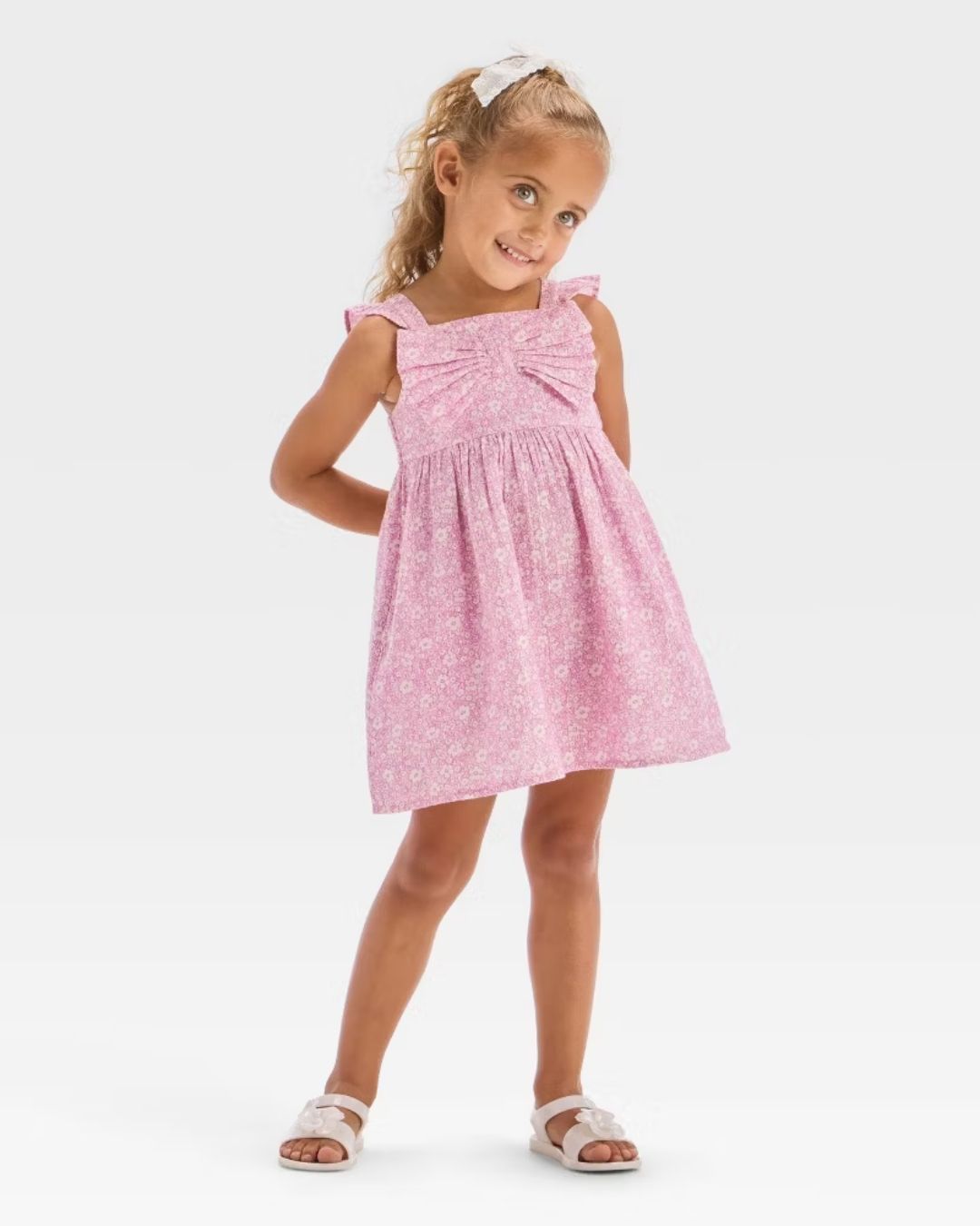 VESTIDO ROSADO FLORES CHONGO