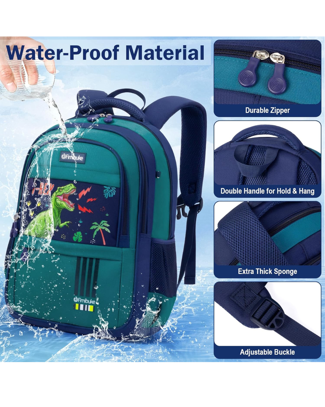 SET MOCHILA T-REX 3 PZS