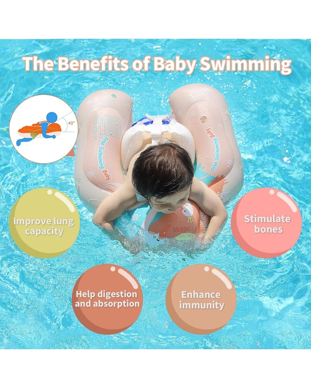 FLOTADOR BABY SWIMMING CISNE