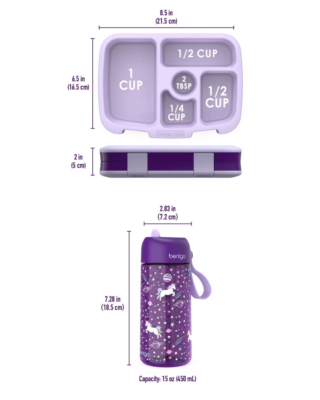 SET LONCHERA Y TERMO UNICORNIO BENTGO