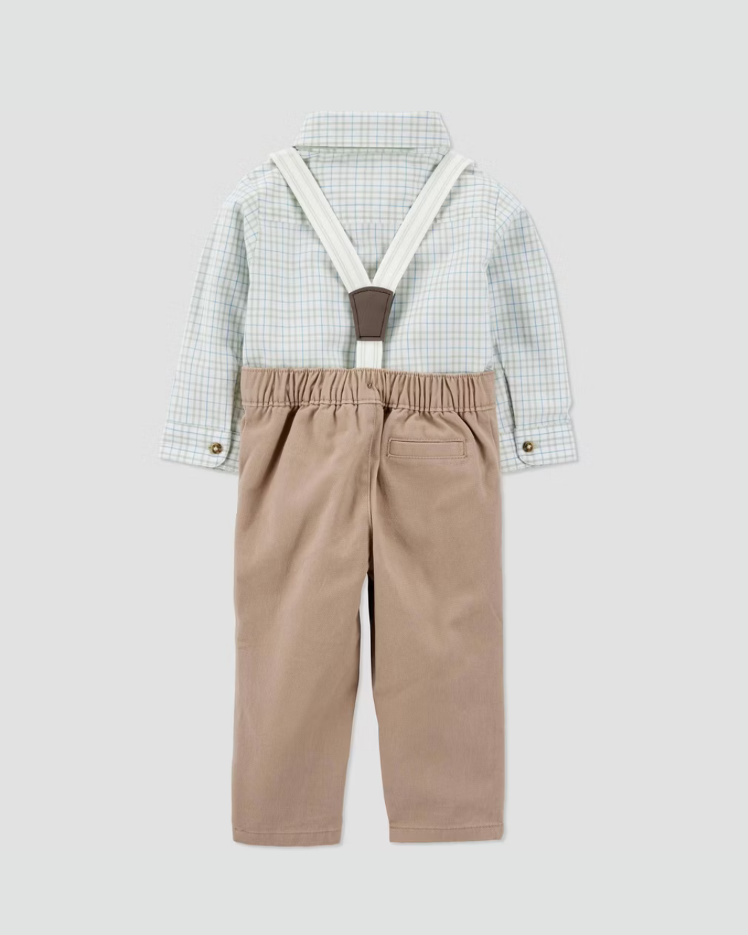 TRAJE 3 PZS CARTER´S PANTALON CORBATIN VERDE Y BEIGE