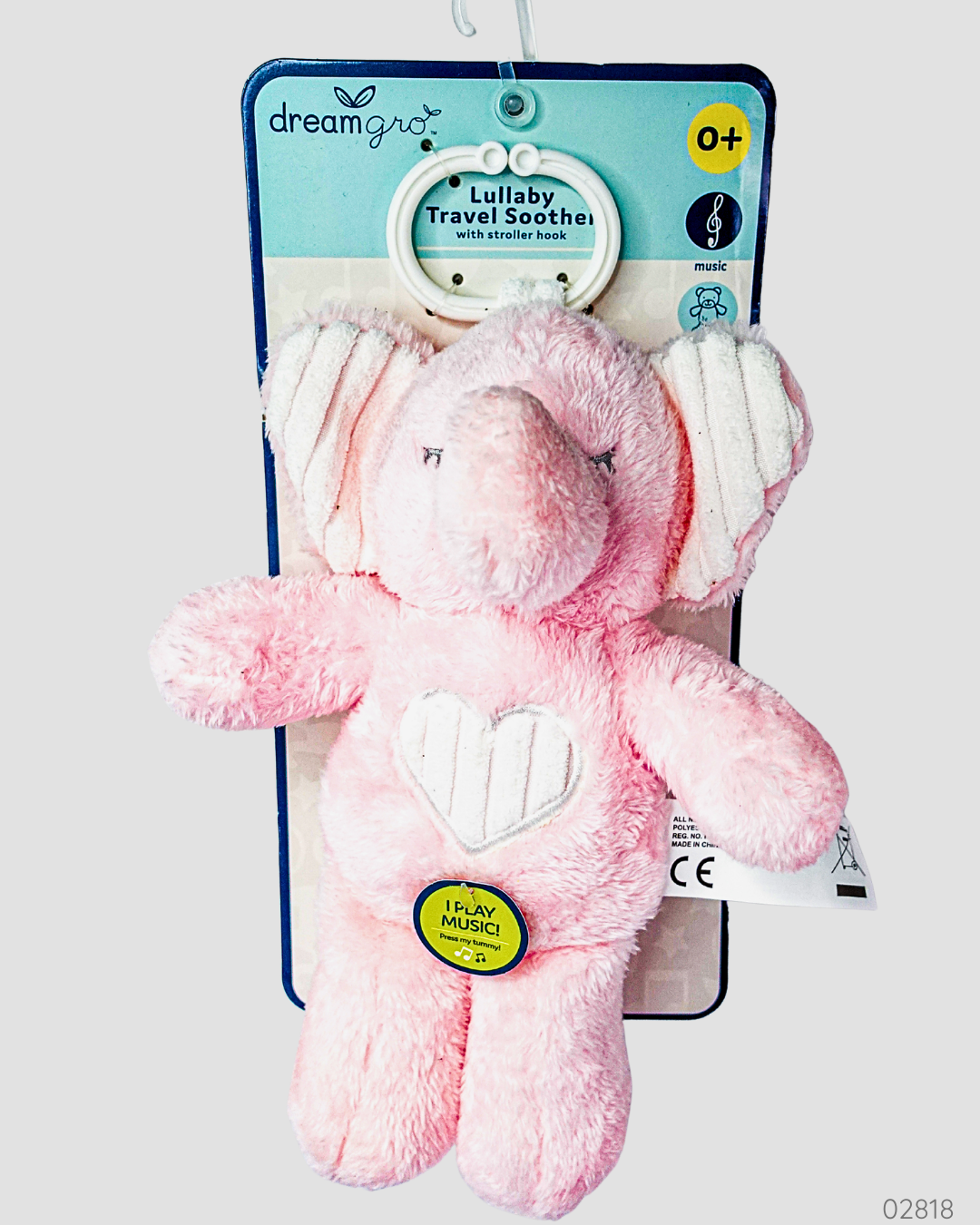 JUGUETE MUSICAL ELEFANTE ROSA