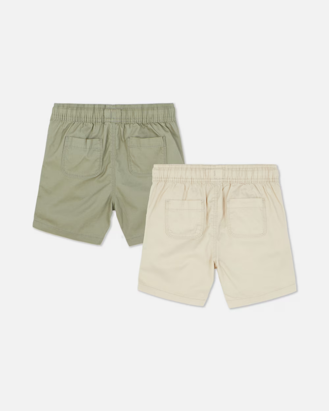 SET SHORT VERDE BEIGE CORDONES