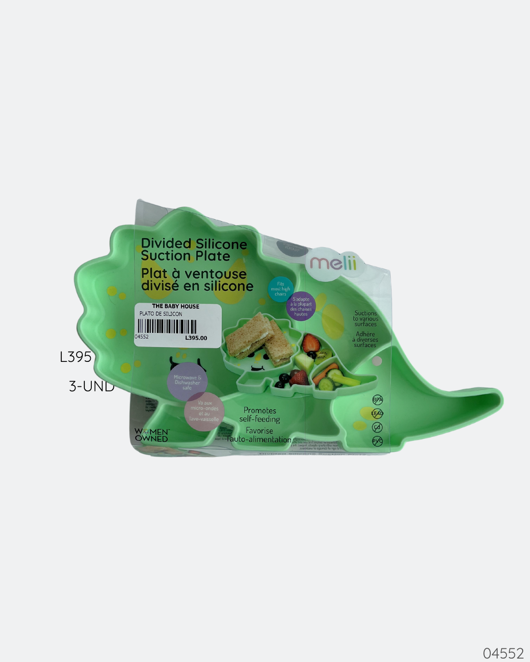 PLATO DE SILICON DINOSAURIO
