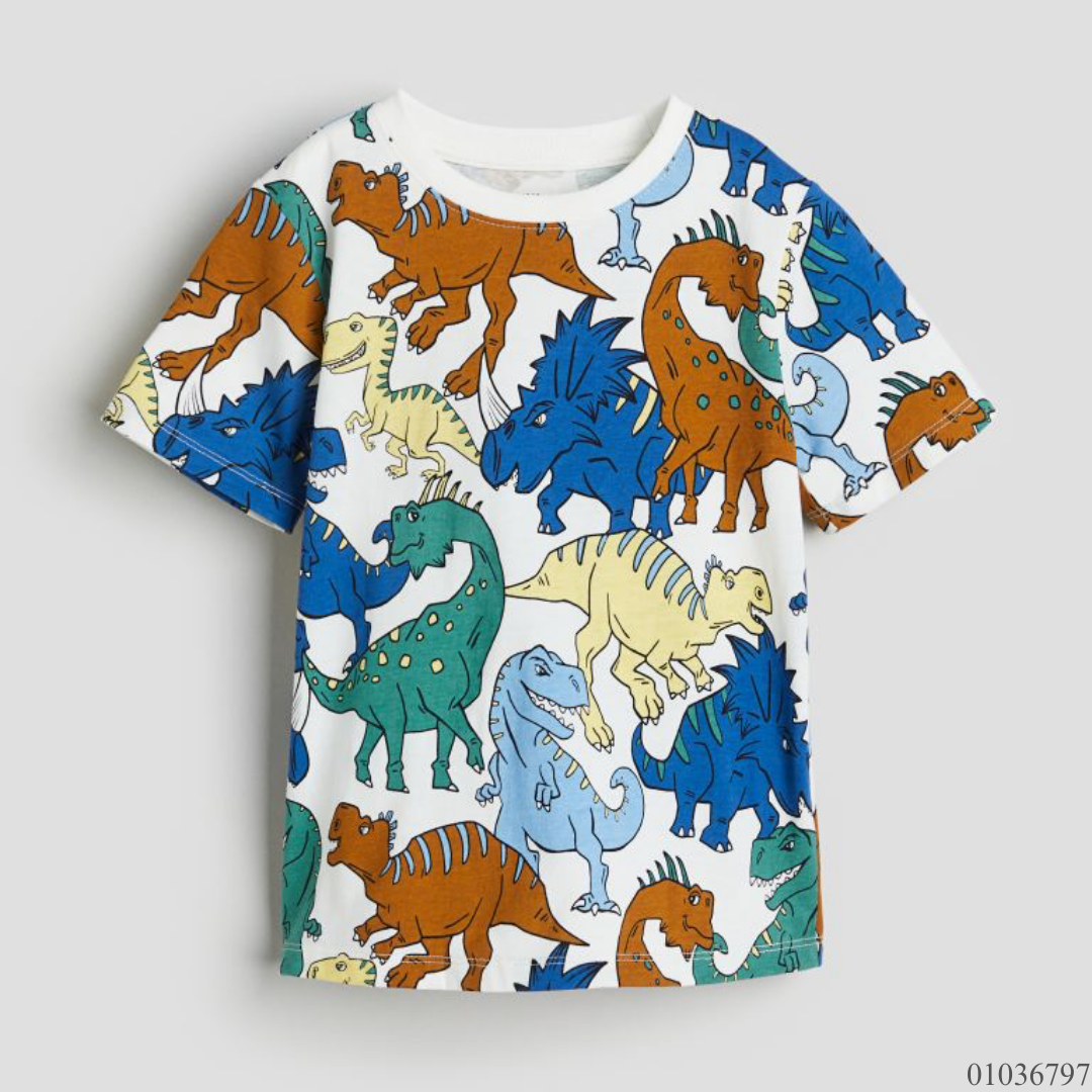 CAMISA H&M DINOSAURIOS ALGODON