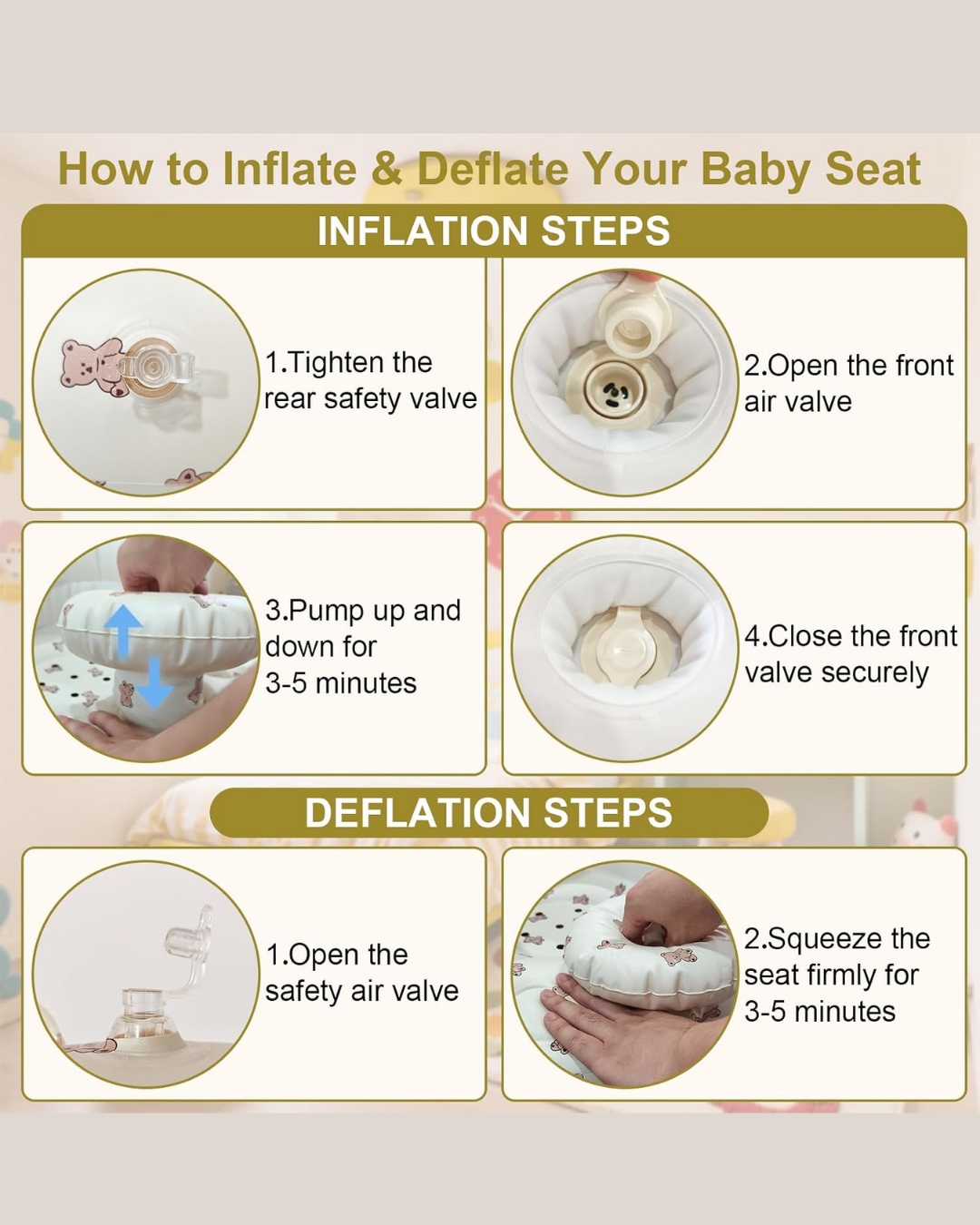 SILLA INFLABLE OSITOS
