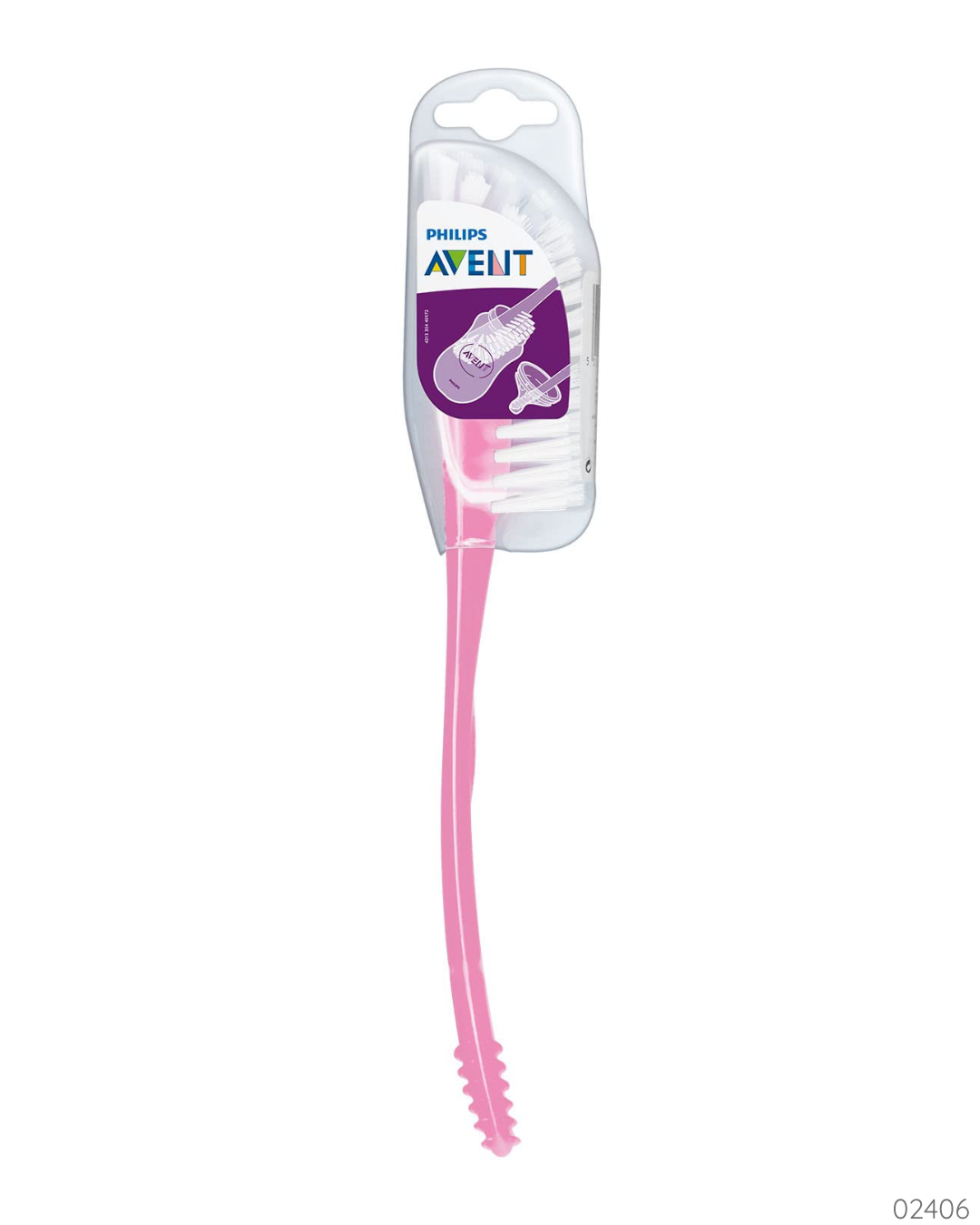 CEPILLO PARA BIBERON ROSADO AVENT
