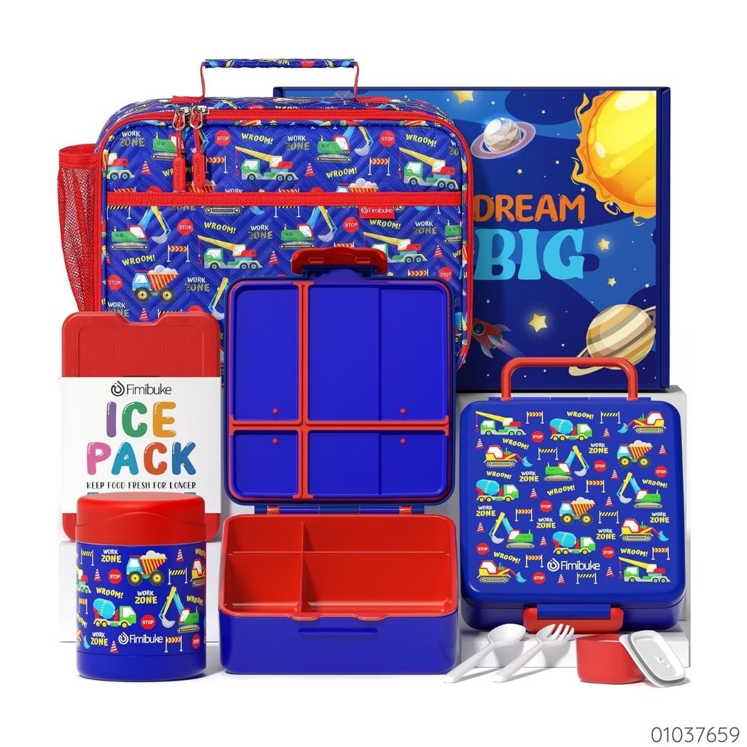 SET DE LONCHERA EXCAVADORA AZUL