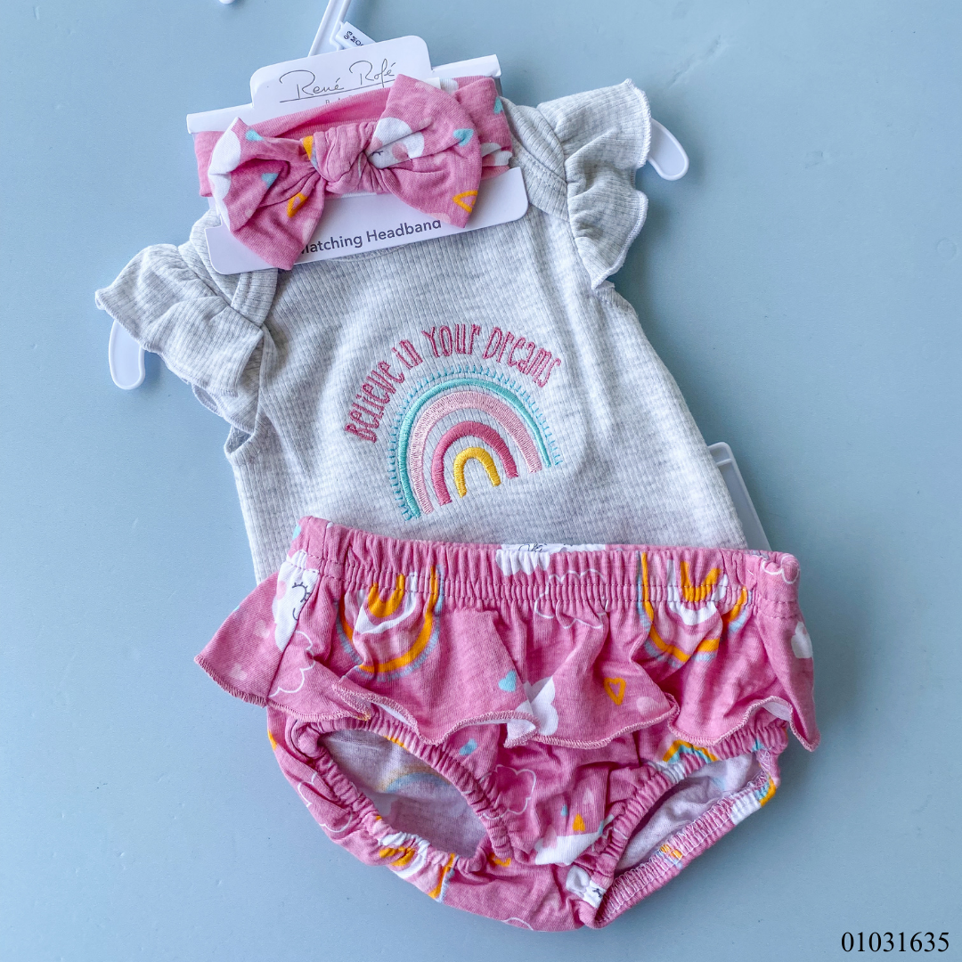 TRAJE NIÑA ARCOIRIS DREAMS 3 PIEZAS