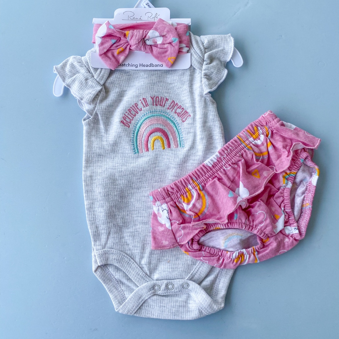TRAJE NIÑA ARCOIRIS DREAMS 3 PIEZAS