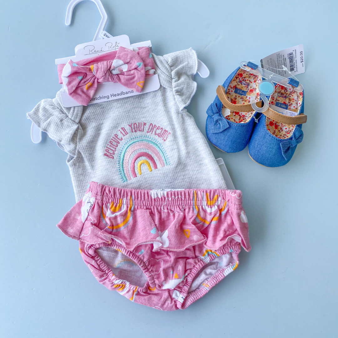 TRAJE NIÑA ARCOIRIS DREAMS 3 PIEZAS
