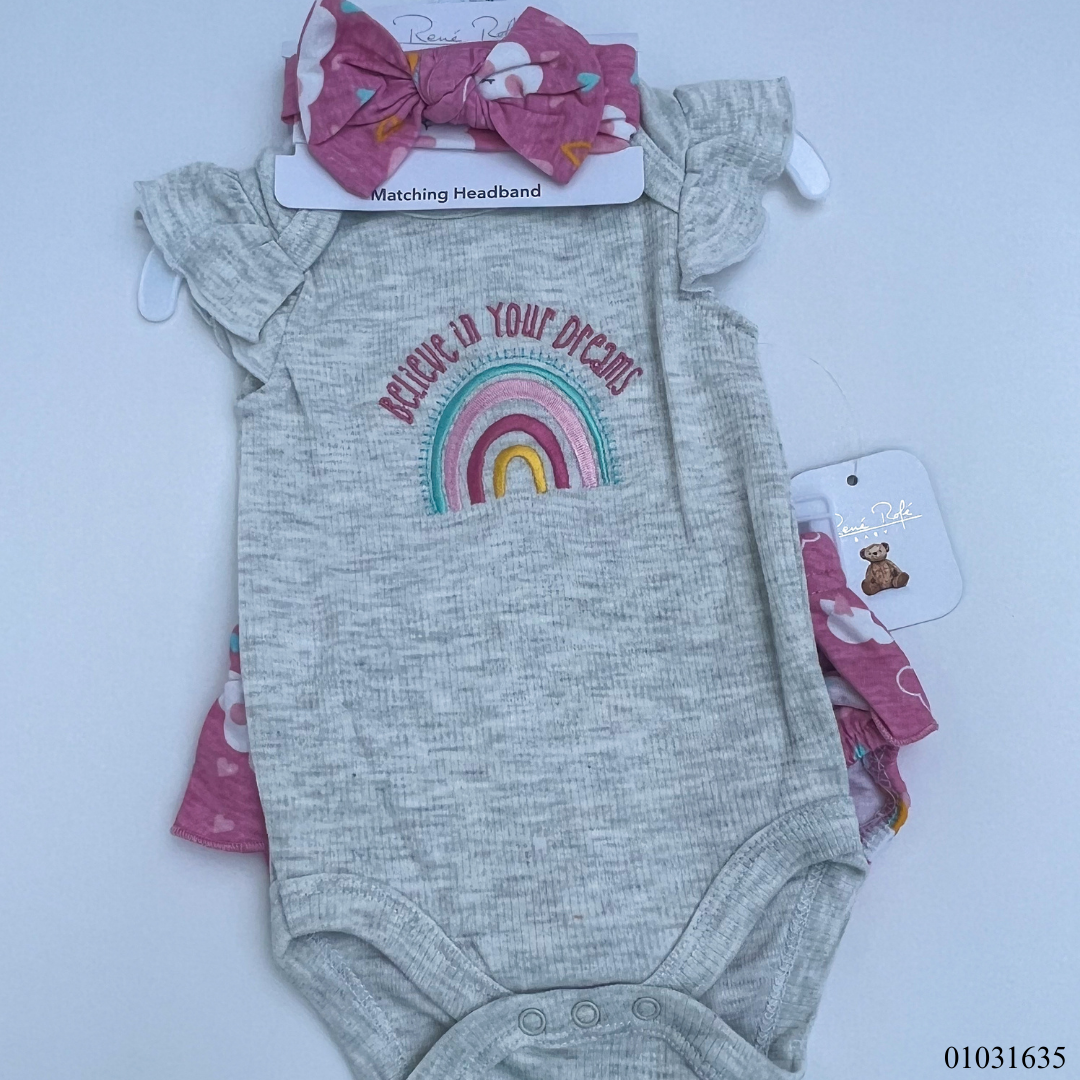 TRAJE NIÑA ARCOIRIS DREAMS 3 PIEZAS