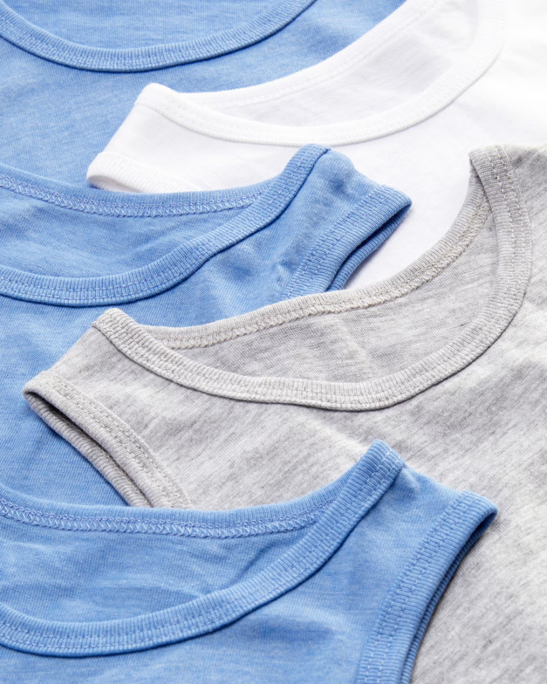 SET CAMISA MANGA CORTA AZUL GRIS BLANCA
