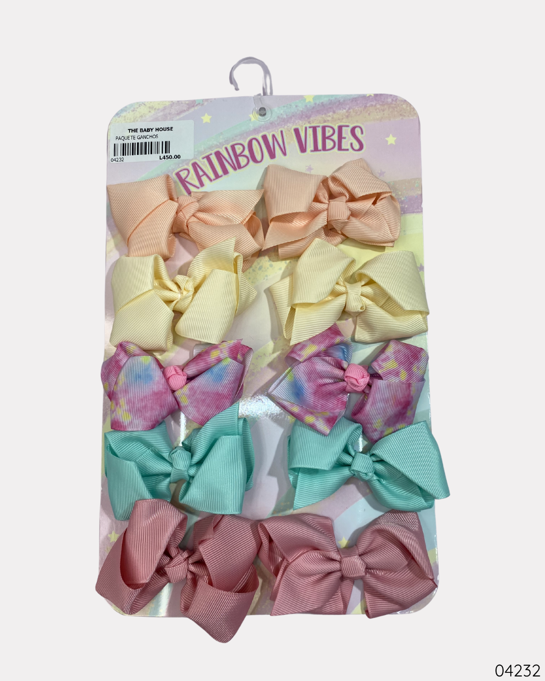PAQUETE GANCHOS COLORES RAINBOW