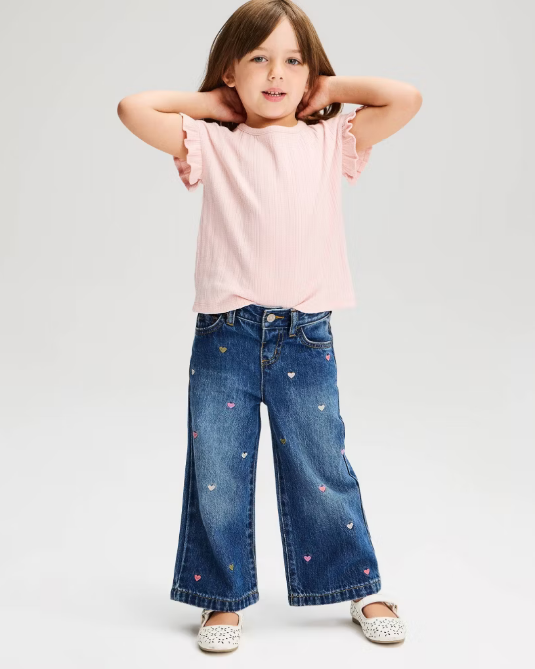 PANTALON CAT & JACK CORAZONES BORDADOS