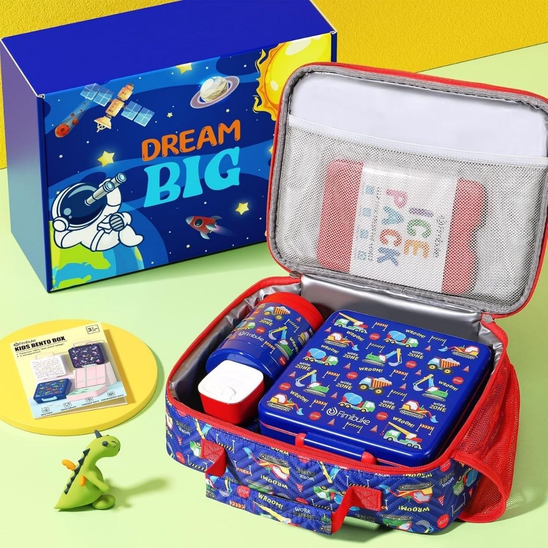 SET DE LONCHERA EXCAVADORA AZUL