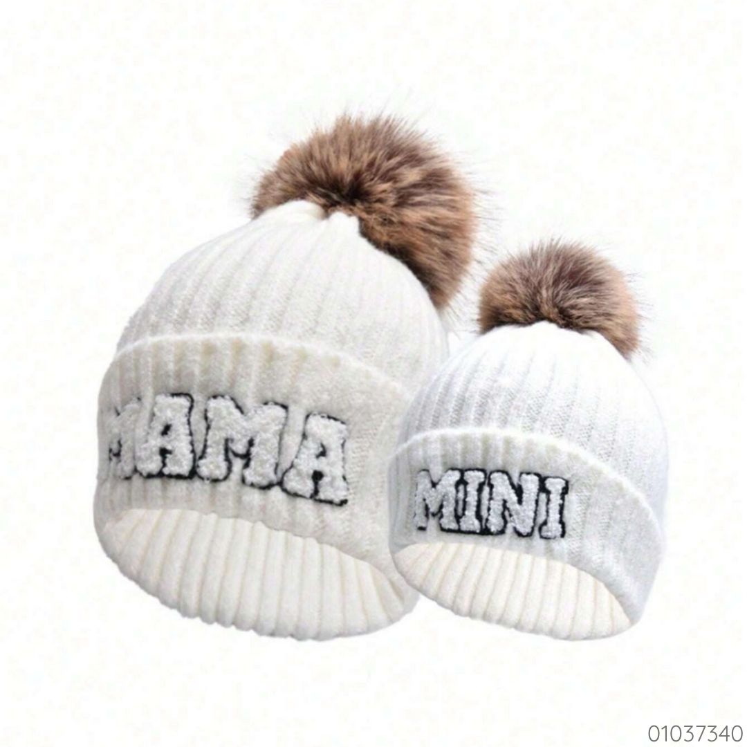 GORRO BLANCO MAMA MINI 2PZS