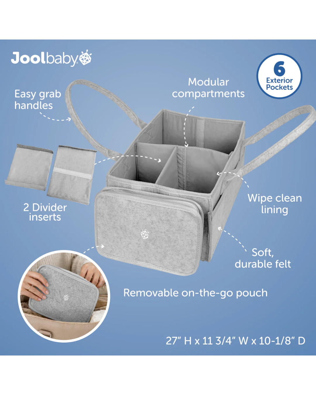 ORGANIZADOR PORTATIL BEIGE JOOL BABY