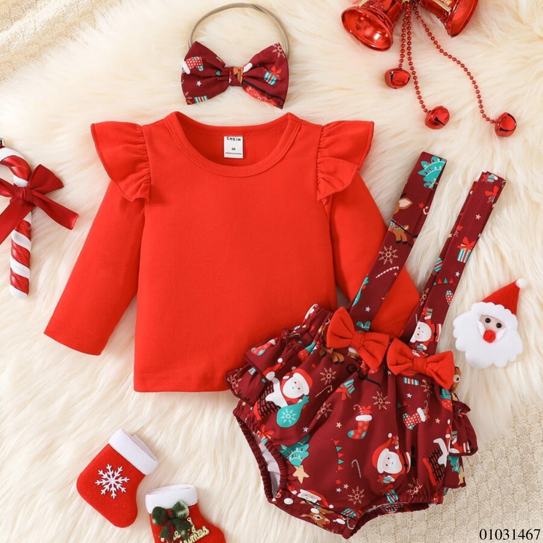 TRAJE NAVIDEÑO ROMPER + CAMISA
