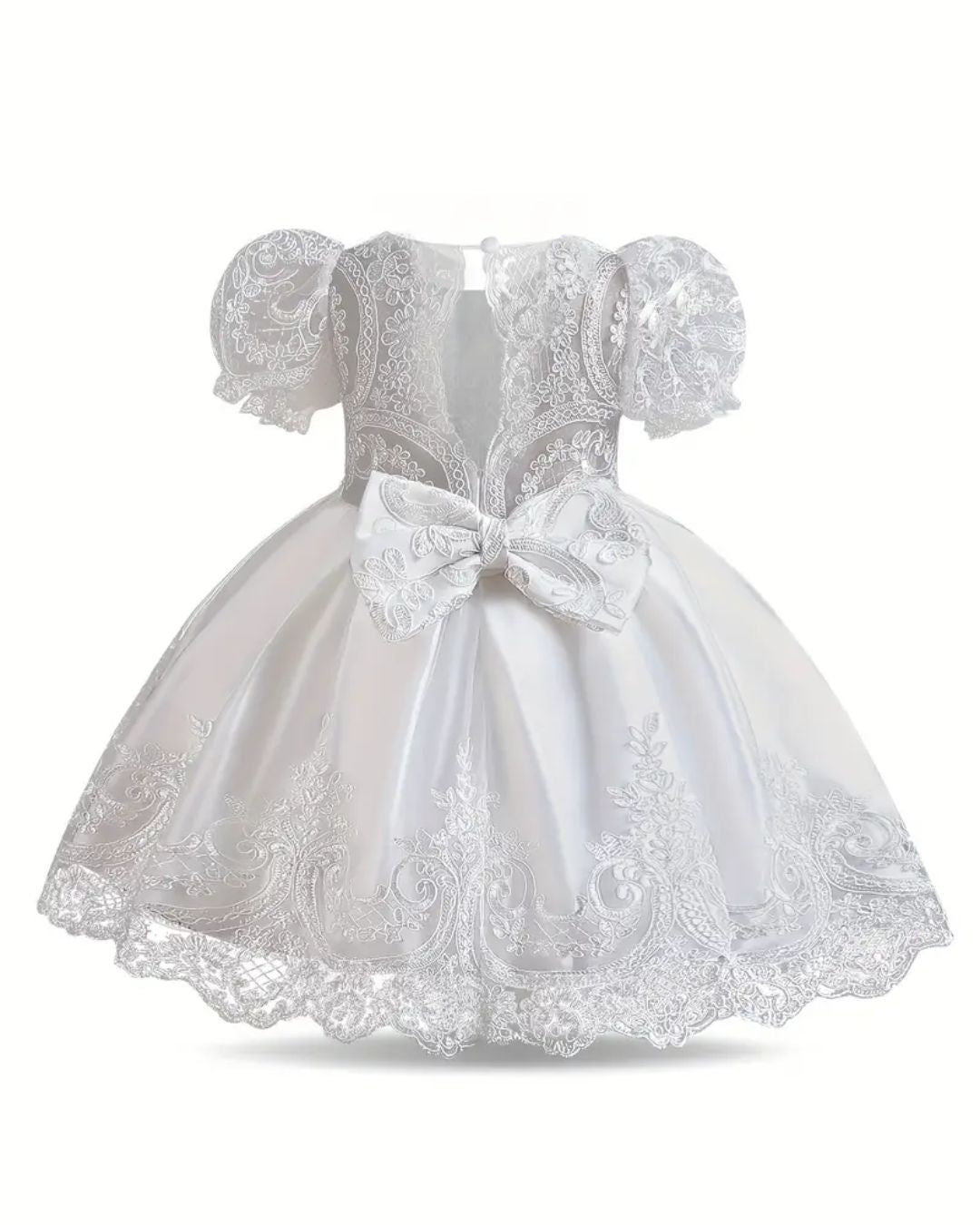 VESTIDO BLANCO CON PERLAS
