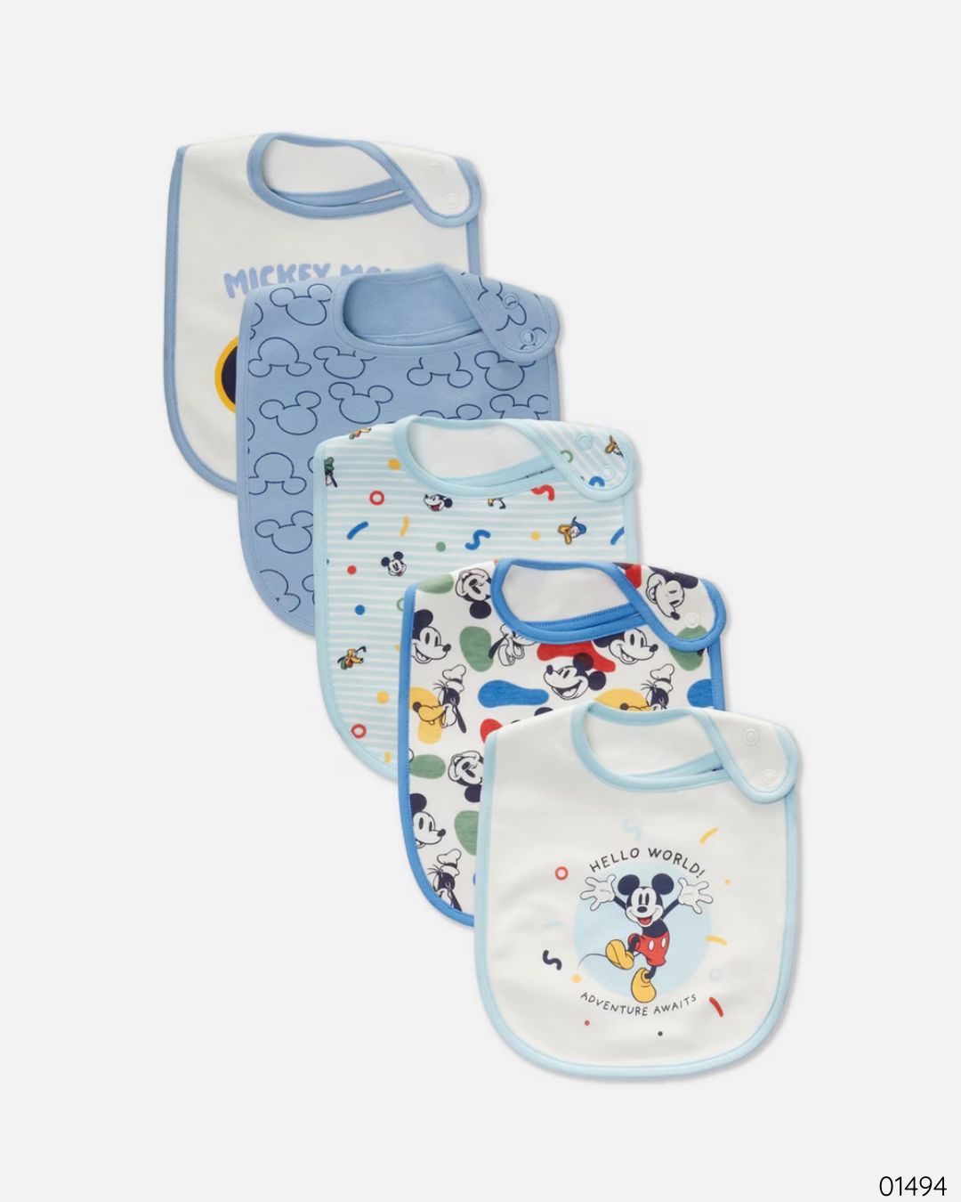 SET 5 BABEROS MICKEY MOUSE