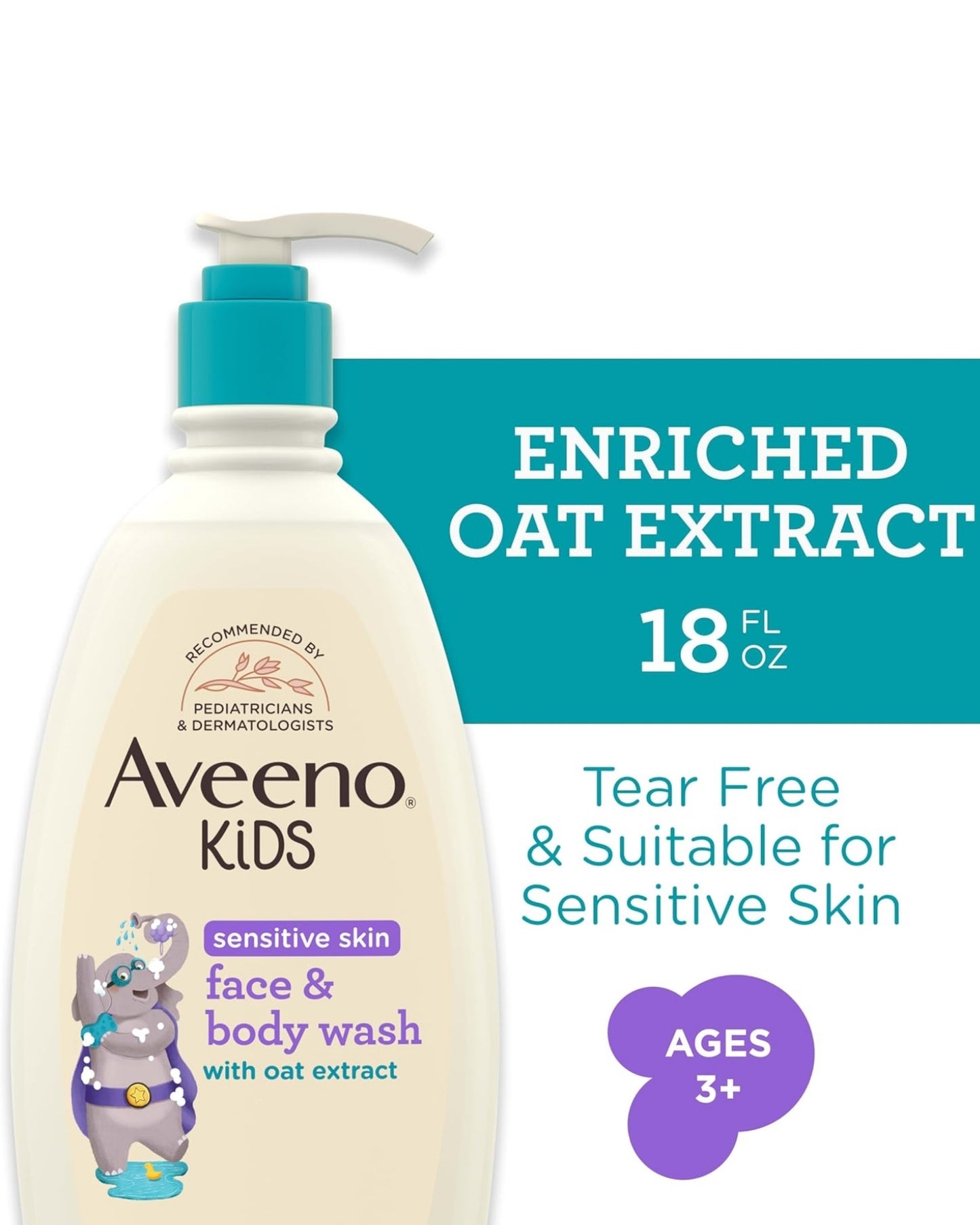 JABON CARA Y CUERPO AVEENO KID