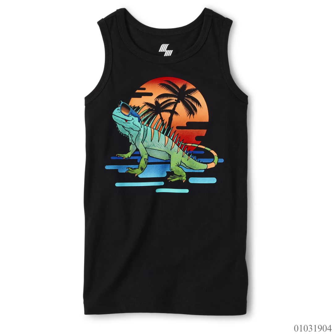 CAMISA SIN MANGAS NEGRA IGUANA