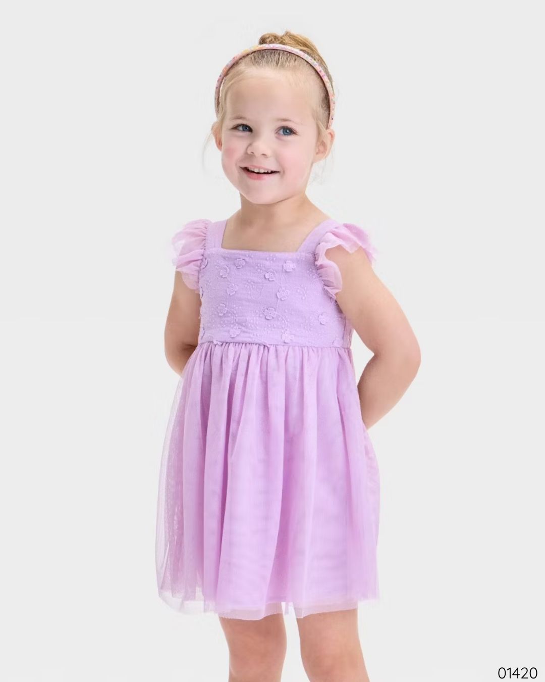 VESTIDO MORADO FLORES CAT&JACK